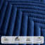 Ultra Soft Embossed Quilted Velvet Throw Cushion Covers for Sofa, Couch, & Bedroom Décor - Hidden Zipper, Machine Washable & Crushed Velvet-650812221