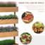 Lit de jardin vertical - Jardinière en bois orange à 4 niveaux pour les herbes extérieures