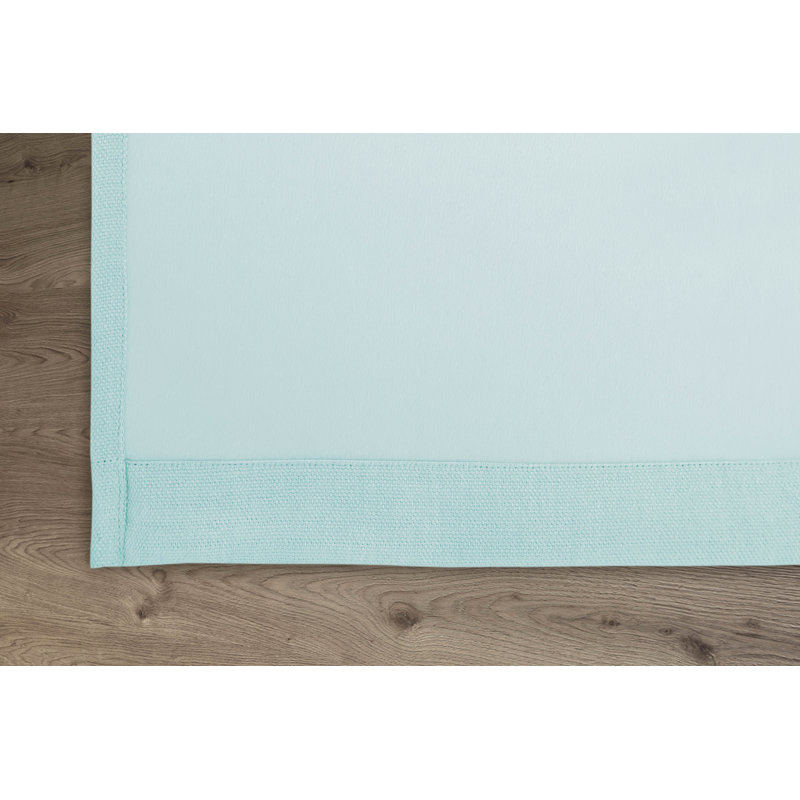 Meliha Pencil Pleat Blockout Curtains, Width 114 x Drop 183 cm, Sky Blue