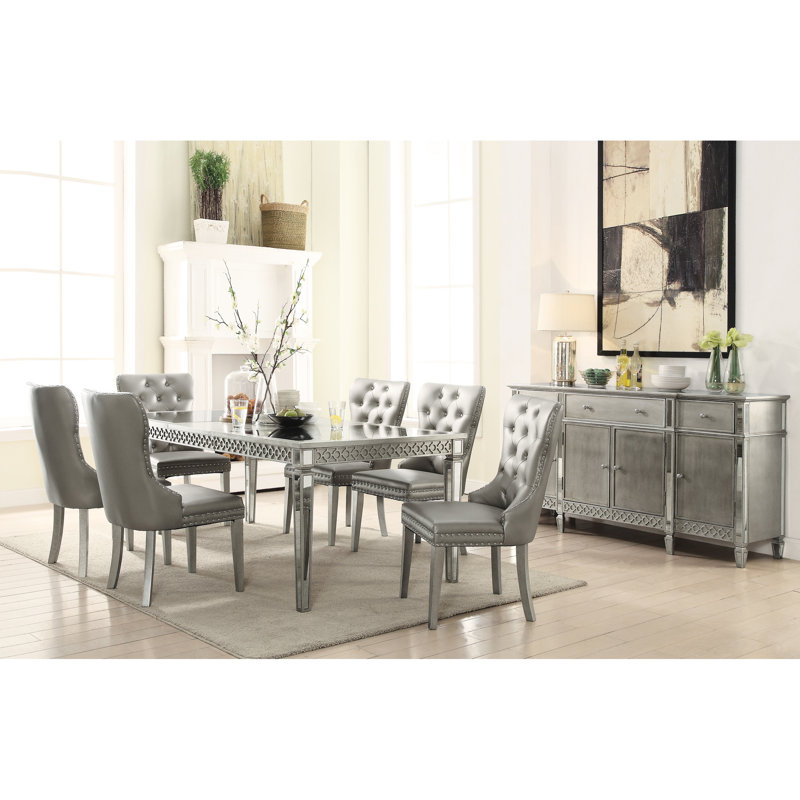 Faux Leather Upholstered Side Chair