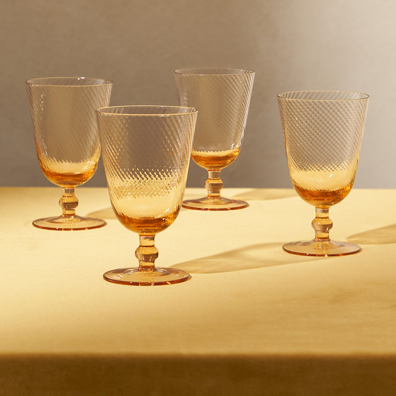 Zest Fluted Goblet Set Of 4