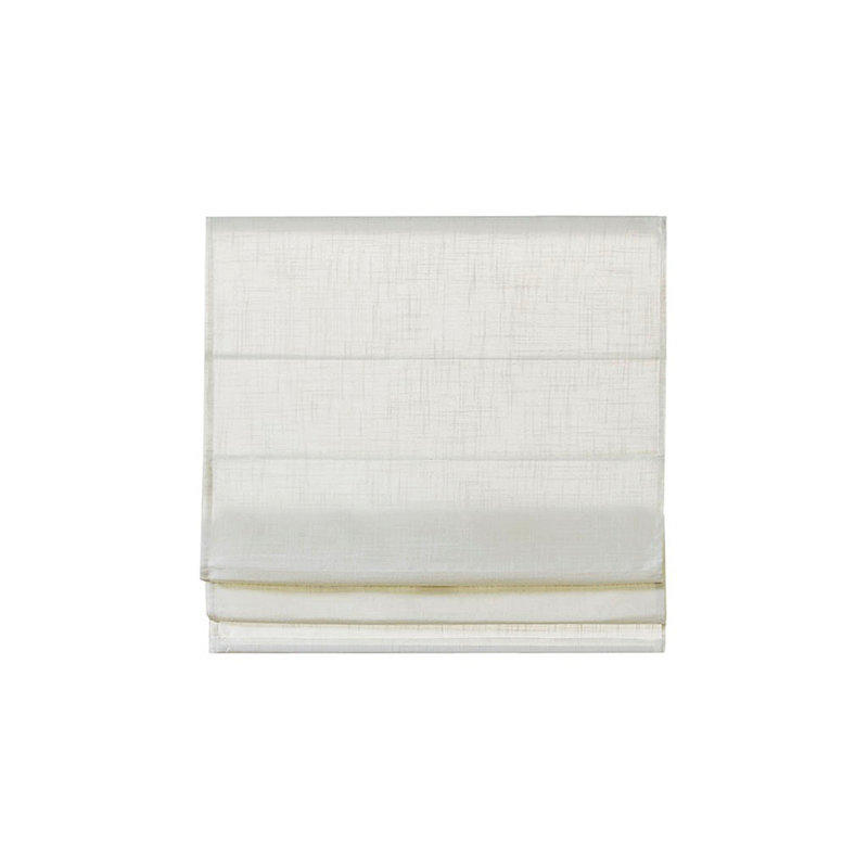 Store romain sans cordon filtrant la lumière en mélange de lin, Blanc, L 31,03 po x L 64,03 po