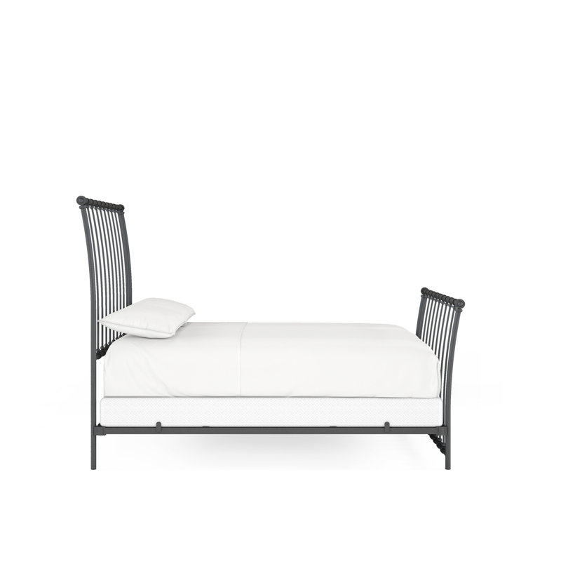 142 Altro Bed | Complete Sleigh, Full, Baroque Black