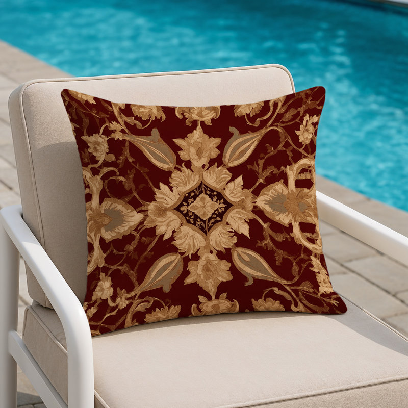 Stately Emblem Indoor And Outdoor Throw Pillow, Square 18"