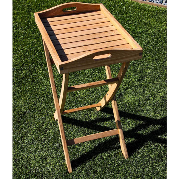 Teak Folding Tray Table