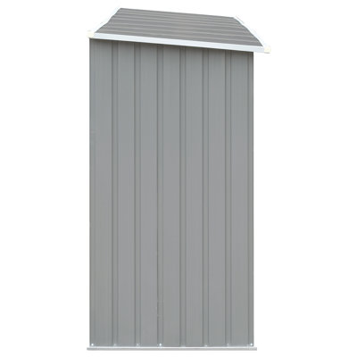Support de rangement pour bûches avec toit en acier galvanisé 129,9 po