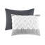 Ensemble d'édredon capitonné en chenille de coton gris (très grand / très grand californien) | Idée de cadeau-121327795