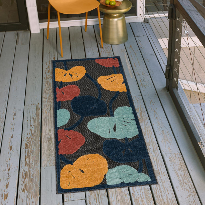 Mashpee Outdoor Rug__Charcoal, Runner 2' x 10'