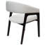 Chaise de salle à manger moderne en cuir avec dossier incurvé et structure en bois d'hévéa Cali-1580408881-1579383290