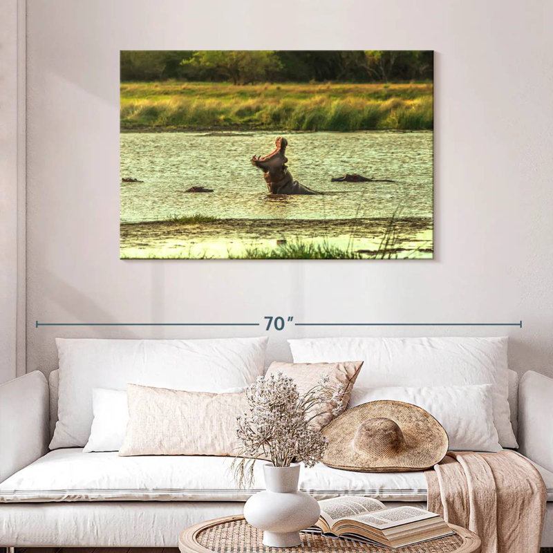 Crowle Angry Hippo, 30" H x 45" W