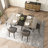 55.11'' -70.86"Retro Rectangular Stretch Dining Table-515742031