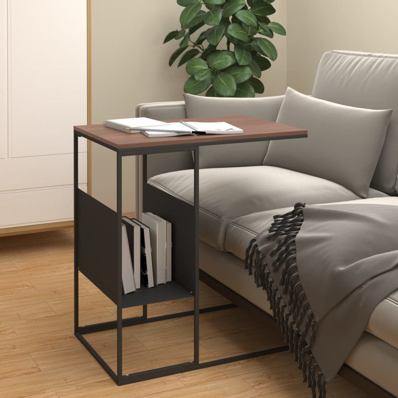 Jarquavius Frame End Table, Beige, Black
