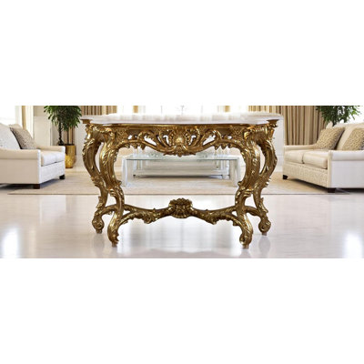 Rosia 60.63'' Marble Top Console Table