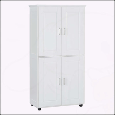 Armoire de salle de bain polyvalente et autoportante avec plusieurs fonctions de rangement