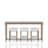 Frosted Glass Console Table With  Stools