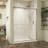 DreamLine Abbey 56 - 60 in. W x 76 in. H Semi-Frameless Bypass Shower Door in Brushed Nickel-98157931