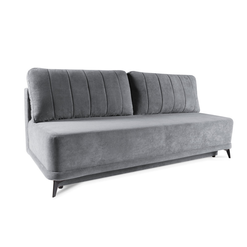 3 Seater Velvet Sofa Bed, Grey