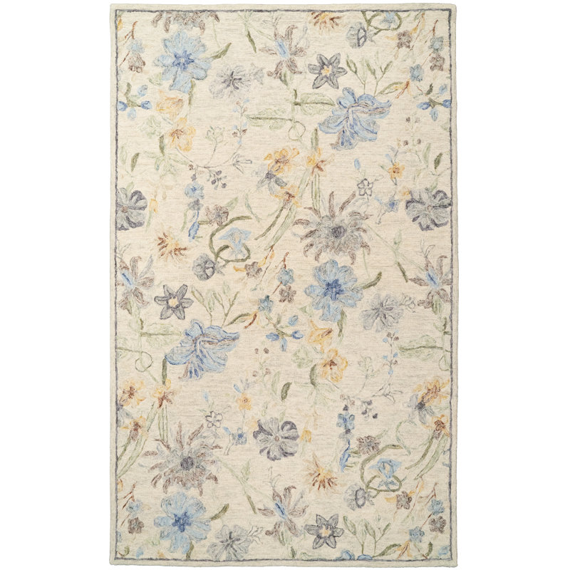 DAISY 5X8 9089-199 IVORY/MULTI, Rectangle 5' x 8'