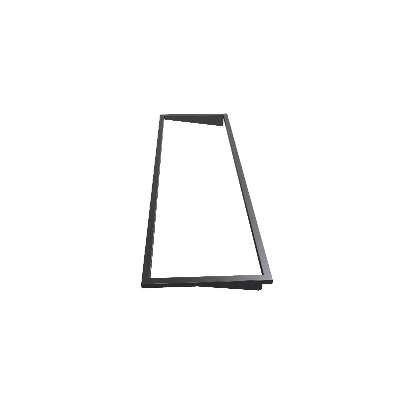 Litedeer Homes Latitude II Black EFireplace Trim, 17" H x 68" W x 2.75" D, White