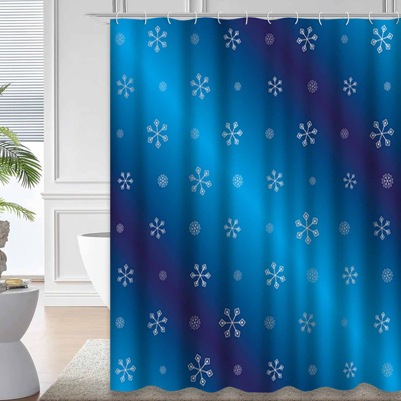 Rideau de douche Christmas avec 12 crochets, L 72 po x l 84 po