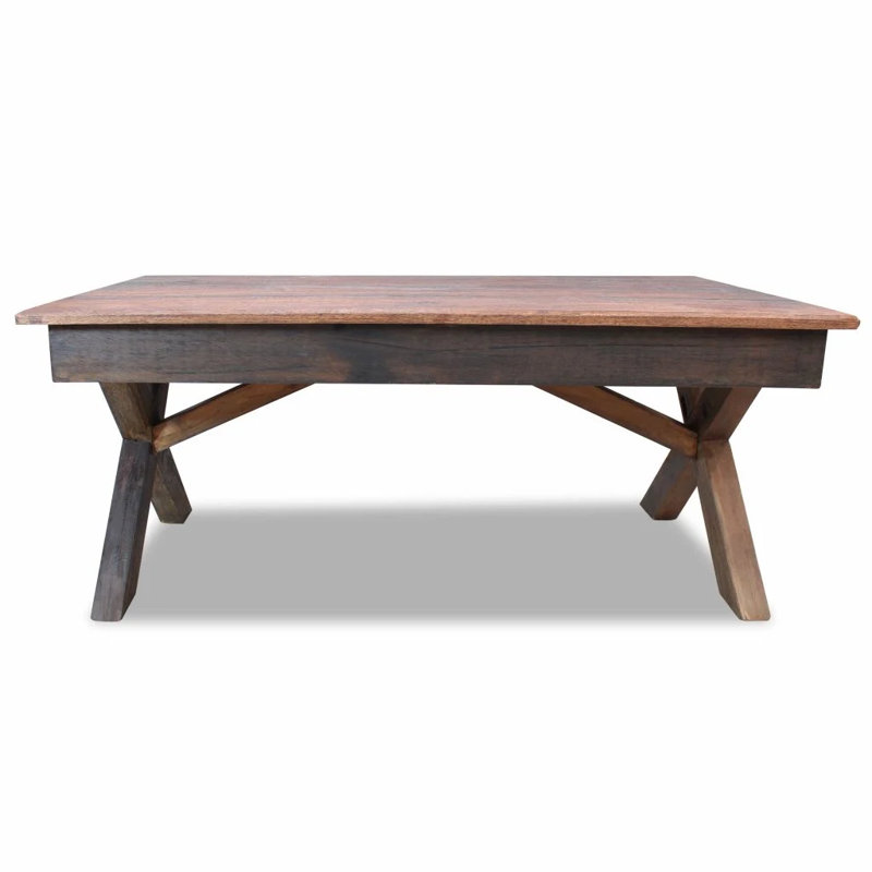 Table basse en bois massif récupéré 43,3 po x 23,6 po x 17,7 po