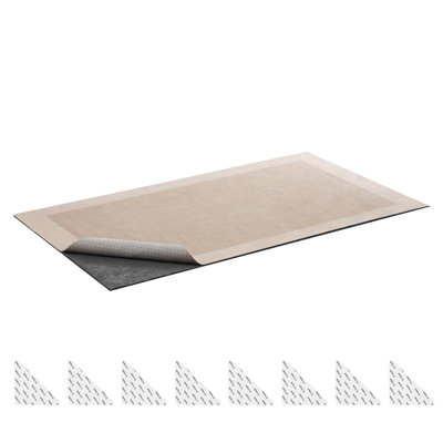 Rug Pad 3 x 5 ft, Keeps Carpets in Place, Non-slip Carpet Area Pad, Rug Mat Padding with Dual Surface Felt Cushion & Rubber Gripper, Hardwood Floor Protection for All Floors, Finishes