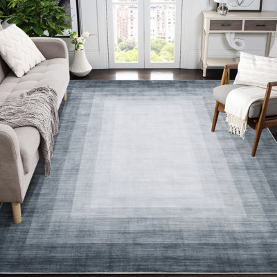Washable Rug for Diningroom Kitchen Office Table Morden Ombre Texture Area Rugs for Living Room Bedroom