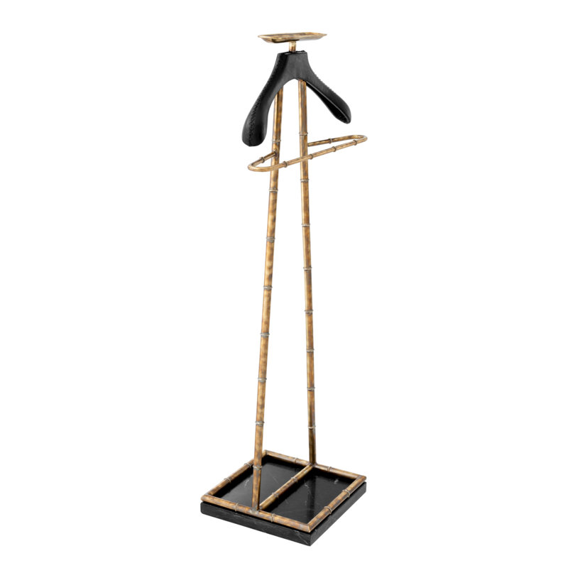 20'' Metal Industrial Pipe Clothing Rack, Gold