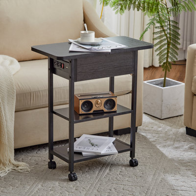 Table d'appoint rectangulaire avec station de charge