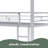 Metal Twin Size Triple Bunk Bed, Silver