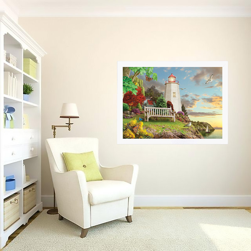 «Enjoy The View» par Alan Giana - reproduction de photo, H 26,5 po x l 34,5 po x P 1,25 po, Papier encadré blanc