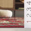 Tapis rouge / beige lavable à la machine Wilhemina Orlando en feutre / velours / film stratifié-932544216