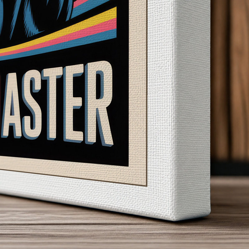 Bullmaster Poster Retro 1 Piece Wrapped Canvas Wall Art, 30x20 - 76.2 x 50.8 cm, White Border