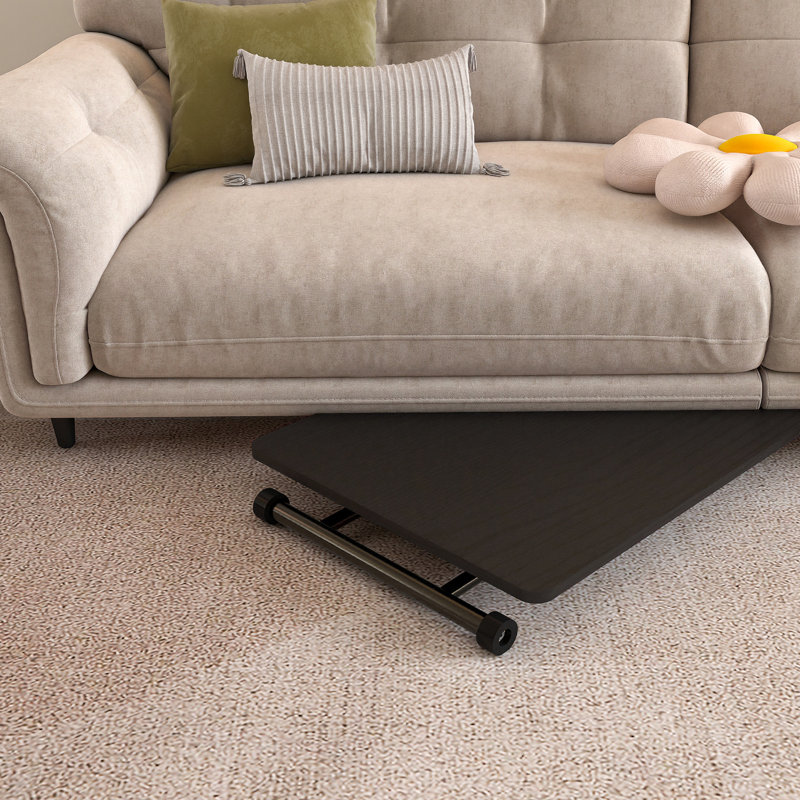39.37 in. L Particle Board / Chipboard Folding Table Flip Top, Noir