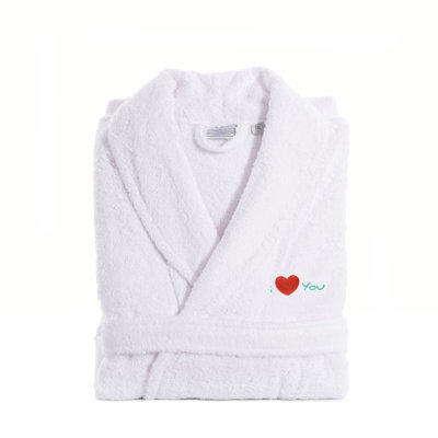 Peignoir en coton de coton turque i love you 100%