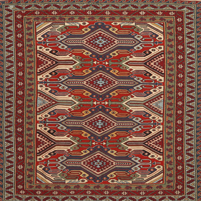 Southwestern Indoor Rug, Square 4'