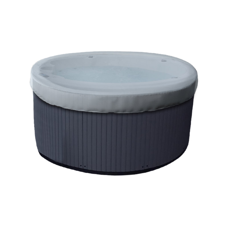 HeavyDuty Multipurpose Outdoor Round Hot Tub Cover,UV Resistant & Waterproof Spa Cover Protector, Grey
