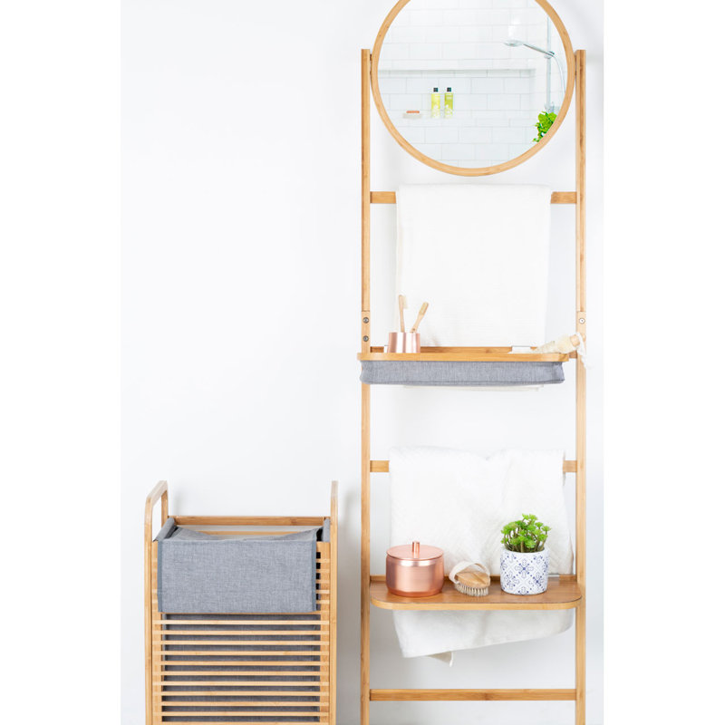 Wood 4 Freestanding Towel Rack