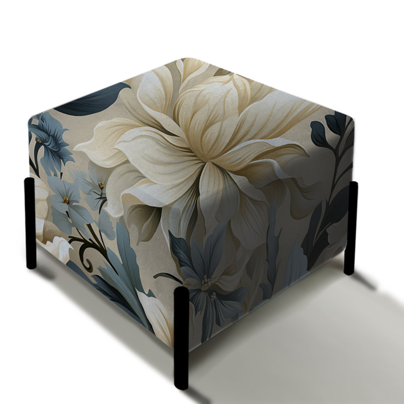 Urban Victorian Chic Victorian Motif I - Repose-pieds carré floral
