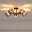 Rotan Glass Semi Flush Mount
