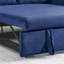 Canapé-lit moderne convertible de 55 po avec 2 poches pour accoudoirs amovibles, canapé-lit en velours avec lit escamotable, 2 coussins et dossier réglable pour le salon, accoudoirs à motif quadrillé-290346882