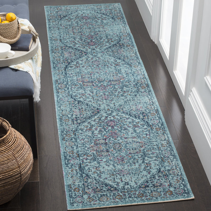 Zariyah Oriental Cotton Hand Woven Area Rug, Runner 66 x 244 cm
