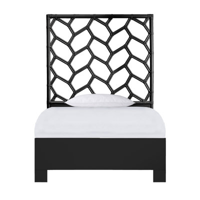 Silas King Platform Bed, Light Blue
