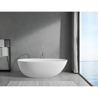 Bodaway 66.7 " L x 33.5 " W Freestanding and Mounting / Installation Required Soaking Solid Surface Bathtub