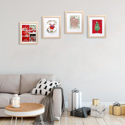 8x10 Picture Frame Natural, Solid Wood Frames with Acrylic Plexiglass for Pictures 4x6/5x7
