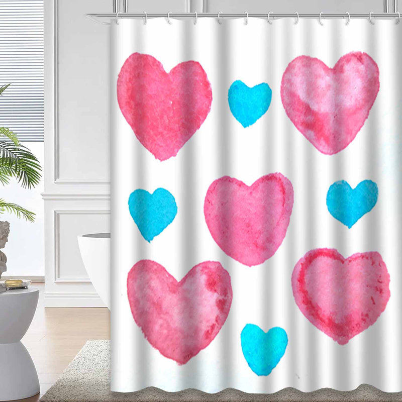 Rideau de douche avec 12 crochets, L 72 po x l 78 po