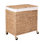 Sustainable Handwoven Lidded Rolling Laundry Sorter Hamper, Water Hyacinth