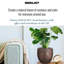 Bronze Concrete Effect Indoor Plant Pot, Indoor Planter with Metallic Looks, Small Flower Pot with Row Pattern D27 H25.5 cm, with Inner Top D23 cm, 14 litres