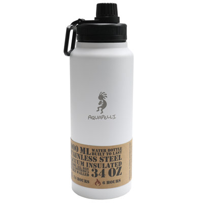 Aquapelli Vacuum Insulated Water Bottle, 34oz,