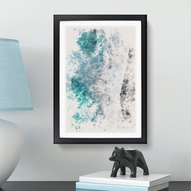 Leaving the Beach - Picture Frame Painting Print, Black Framed, 63cm H x 45cm W x 2cm D
